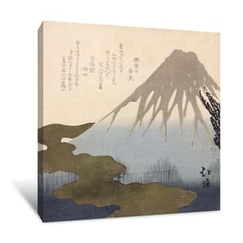 Image of Mount Fuji Under the Snow Canvas Print