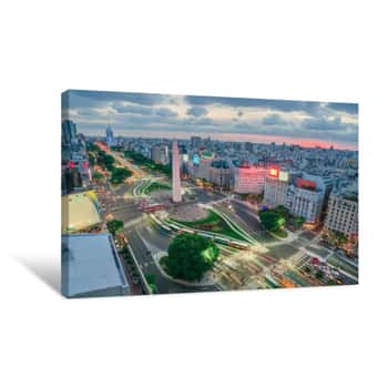 Image of The Capital City Of Buenos Aires In Argentina Canvas Print