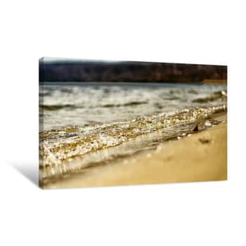 Image of Gentle Wave Approaches the Shore Canvas Print