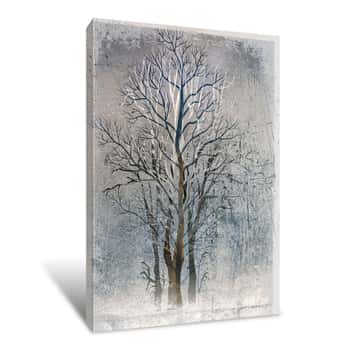 Image of Silver Tree I Canvas Print