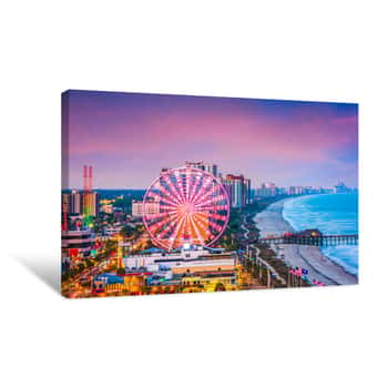 Image of Myrtle Beach, South Carolina, USA Skyline Canvas Print