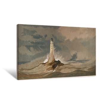 Image of 3rd Eddystone Lighthouse  Date: Built 1759 Canvas Print