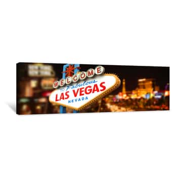 Image of Welcome To Fabulous Las Vegas Sign Canvas Print