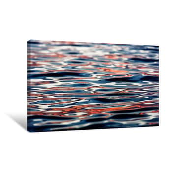 Image of Sun Reflection on Ripples 1 Canvas Print