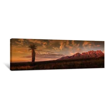 Image of Organ Mountains Panorama, Sunset Canvas Print