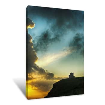 Image of Spectacular Ireland Scenic Rural Nature Landscape From The Cliffs Of Moher In County Clare, Ireland  Ireland\'s Top Landscape Tourism Landmark Attraction Along The Wild Atlantic Way Canvas Print