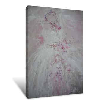 Image of Tutu with Wildflowers and Roses Canvas Print