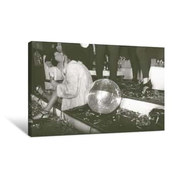 Image of Party People Celebrating In The Club   Canvas Print