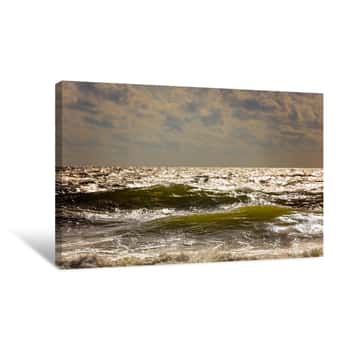 Image of Green Glow of the Ocean 1 Canvas Print