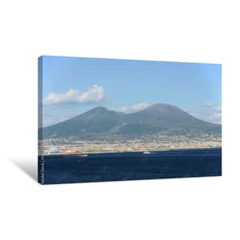 Image of Mount Vesuvius, Naples, Italy Canvas Print