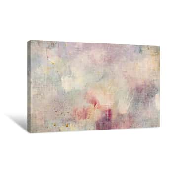 Image of Weathered Abstract Art Background With Paint Splashes And Blots Canvas Print