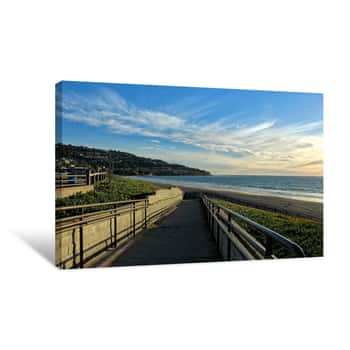 Image of Pathway Down To Torrance Beach, Los Angeles, California Canvas Print