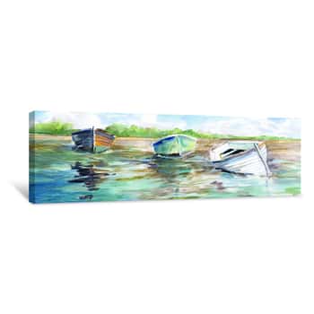Image of Caught At Low Tide I Canvas Print