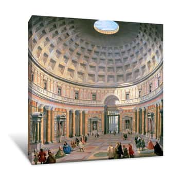 Image of Interior of the Pantheon Canvas Print