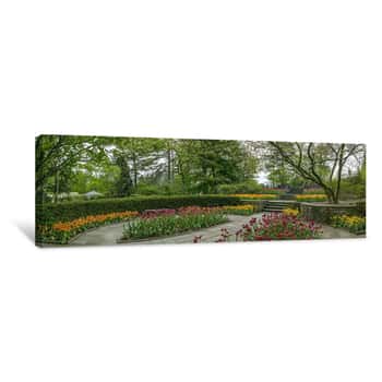 Image of Tulip Time - Kingwood Center Gardens in Mansfield, Ohio Canvas Print