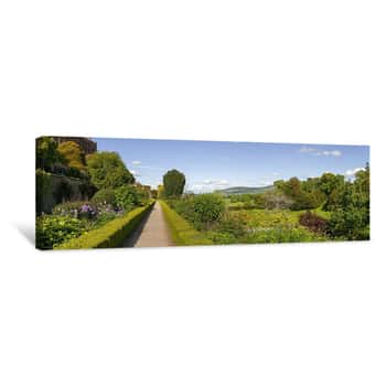 Image of Pathways - Powis Castle and Garden - Welshpool, Wales UK Canvas Print