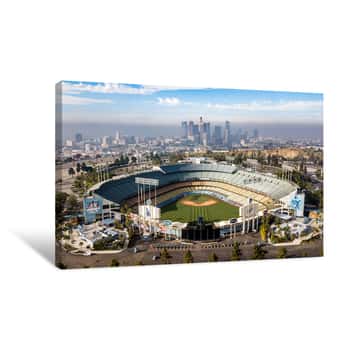 Image of Los Angeles Dodger Stadium Aerial View Canvas Print