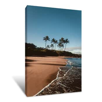 Image of Morning Walk on the Beach Canvas Print