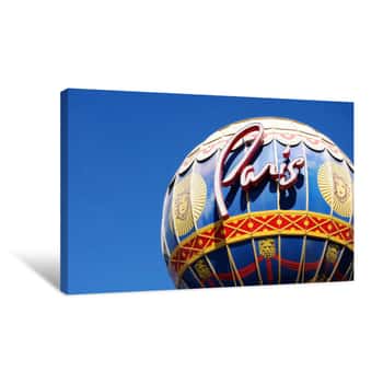 Image of Close Up Of The Paris Hotel Balloon In Las Vegas Canvas Print