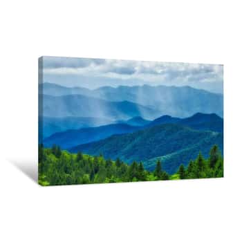 Image of Blue Ridge Parkway In North Carolina Canvas Print