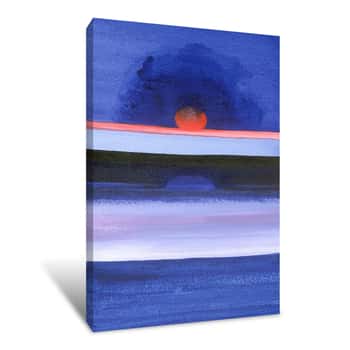 Image of Seascape, Sunset, Helsinki Canvas Print