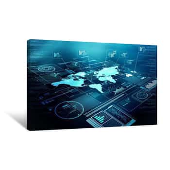 Image of Internet Information Technology Display Canvas Print