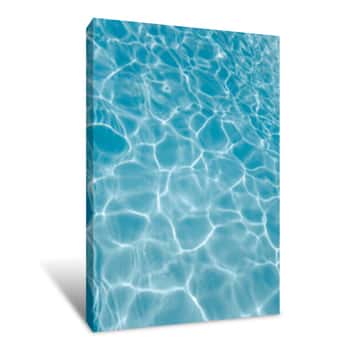 Image of Blue Water In A Swimming Pool  Canvas Print