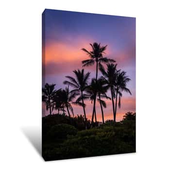 Image of Sunrise Palms Canvas Print