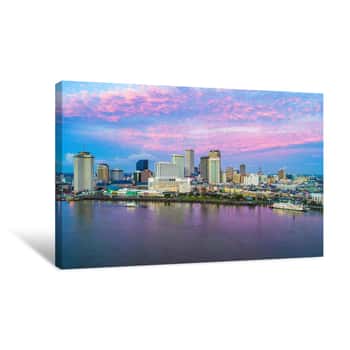 Image of Downtown New Orleans, Louisiana, USA Skyline Aerial Canvas Print