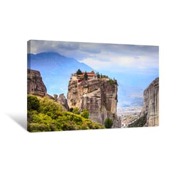 Image of Monastery Of The Holy Trinity I In Meteora, Greece Canvas Print