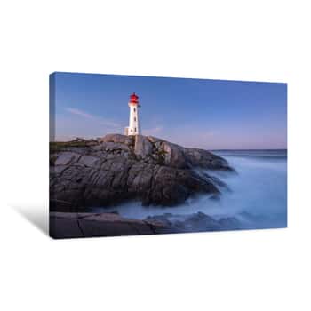 Image of Peggy Cove Lighthouse After Sunrise Canvas Print