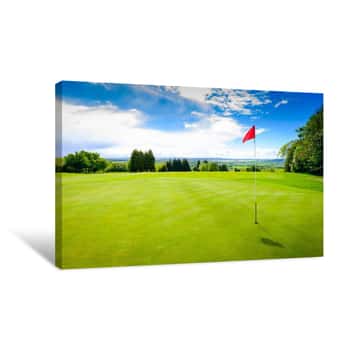 Image of Sunny Golf Course Canvas Print