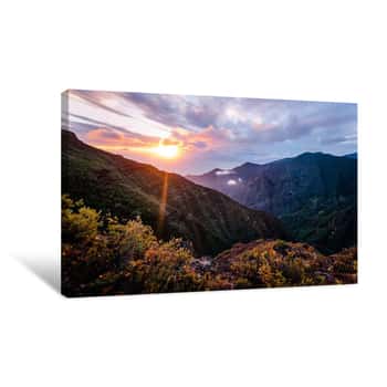 Image of Valley Sunset Canvas Print