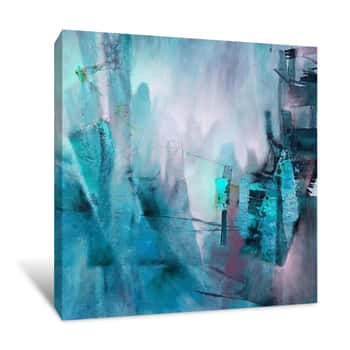 Image of Detached: Turquoise Fantasy Canvas Print