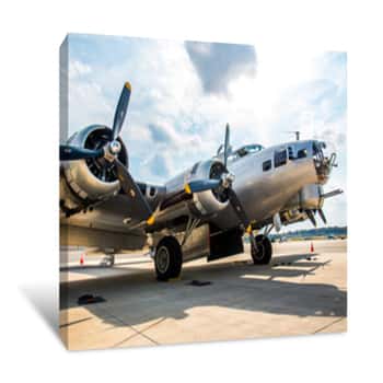 Image of Aluminum Overcast, B-17G-105-VE, S/n 44-85740, Civil Registration N5017N, Is One Of Only Ten Presently Airworthy Boeing B-17 Flying Fortresses Of The 48 Complete Surviving Airframes In Existence Canvas Print
