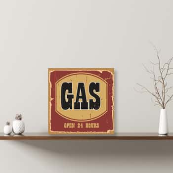 Image of Gas Sign Canvas Print
