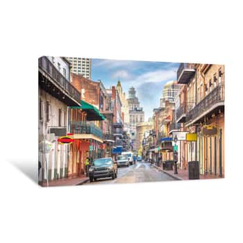 Image of Bourbon Street, New Orleans, Louisiana, USA Canvas Print