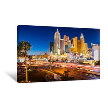 Image of Las Vegas Strip Sunset Canvas Print
