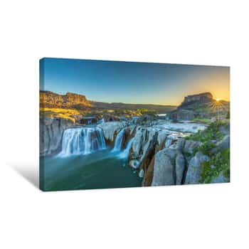 Image of Sunrise On Shoshone Falls Canvas Print