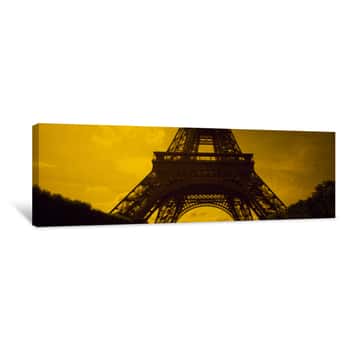 Image of Low Angle View Of A Tower, Eiffel Tower, Champ De Mars, Paris, Ile-De-France, France Canvas Print