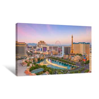 Image of Cityscape Of Las Vegas From Top View In Nevada, USA Canvas Print