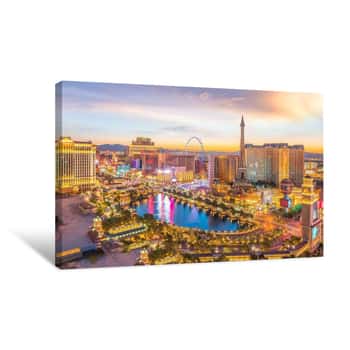 Image of Cityscape Of Las Vegas From Top View In Nevada, USA - Canvas Print