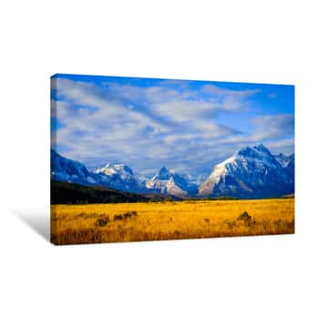 Image of Montana, USA  Glacier National Park, Landscape, Autumn Canvas Print
