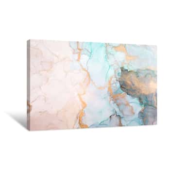 Image of The Picture Is Painted In Alcohol Ink  Creative Abstract Artwork Made With Translucent Ink Colors  Trendy Wallpaper  Abstract Painting, Can Be Used As A Background For Wallpapers, Posters, Websites -  Canvas Print