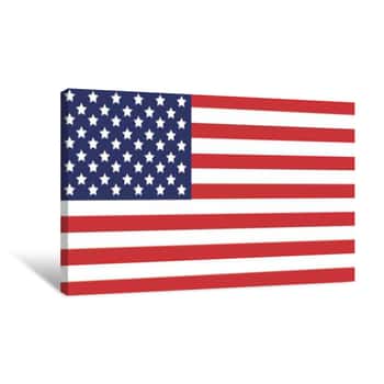 Image of American Flag Vector Canvas Print