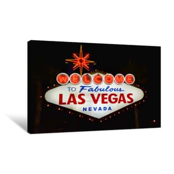 Image of Welcome To Fabulous Las Vegas Sign  Canvas Print