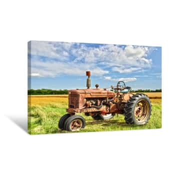 Image of Vintage Tractor Canvas Print