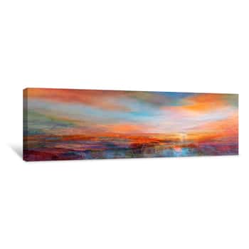 Image of Glowing Evening Light The Colors Of An August Evening Canvas Print