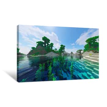 Image of Fond D\'écran Minecraft Canvas Print