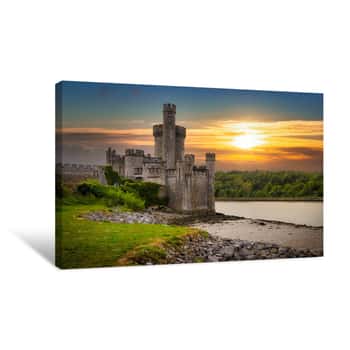 Image of Blackrock Castle And Observatory In Cork At Sunset, Ireland Canvas Print